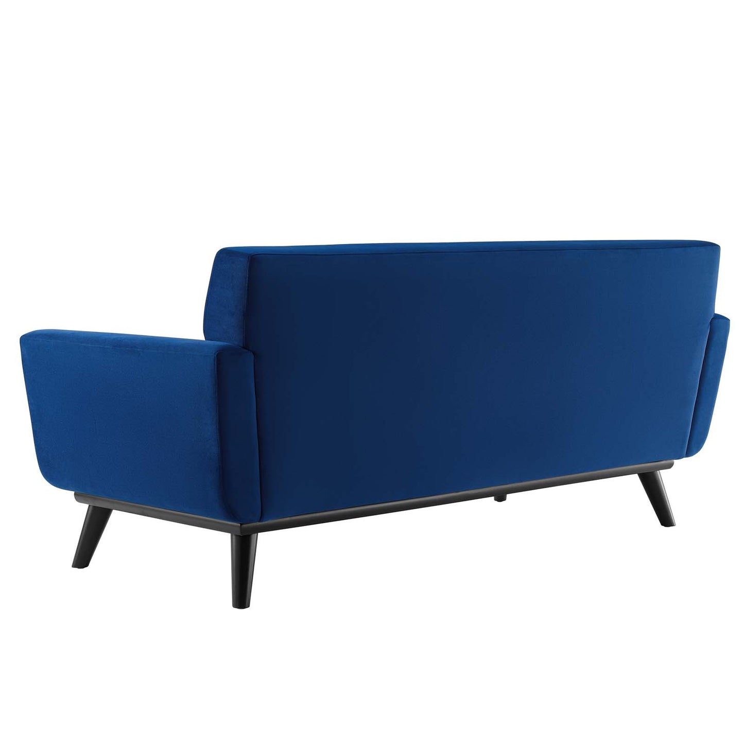 Engage Channel Tufted Performance Velvet Loveseat, Velvet, Blue Navy, 21169