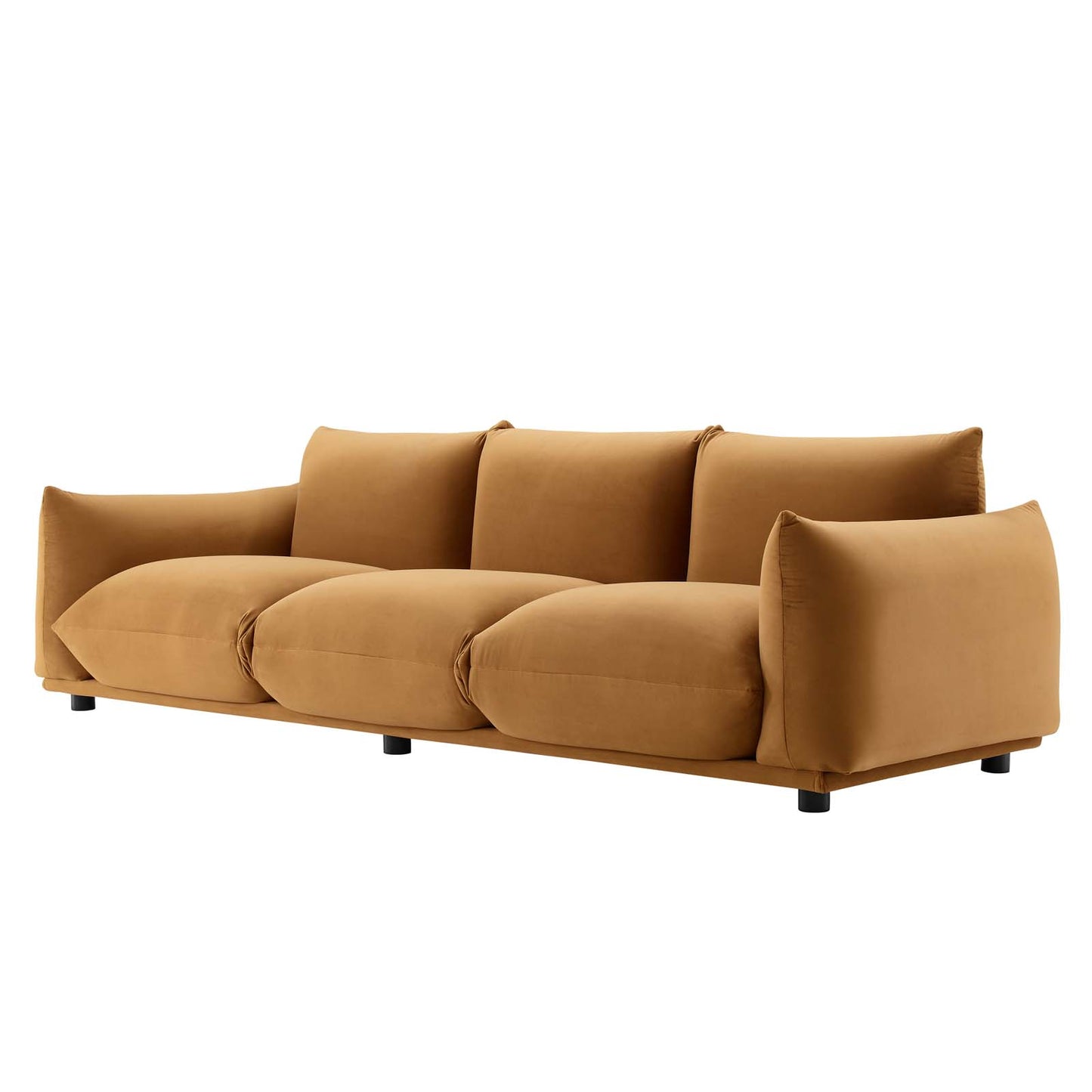 Copious Performance Velvet Sofa, Velvet, Brown, 21181