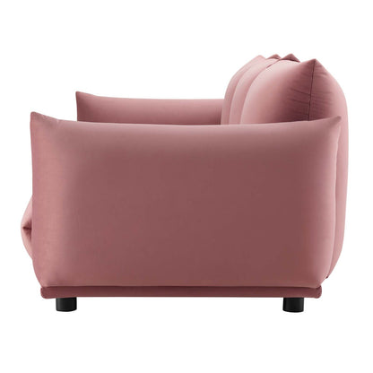 Copious Performance Velvet Sofa, Velvet, Pink, 21182