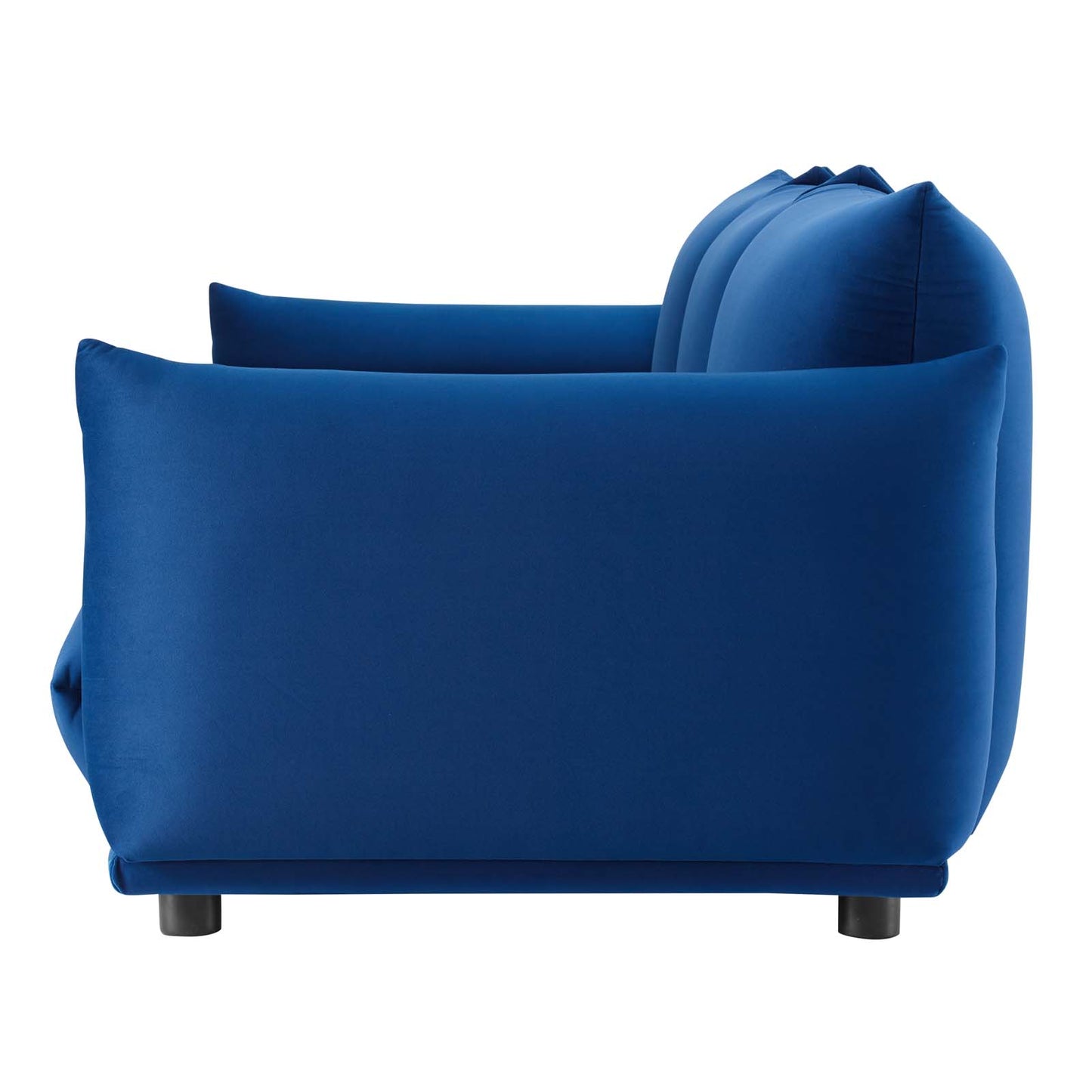 Copious Performance Velvet Sofa, Velvet, Blue Navy, 21184
