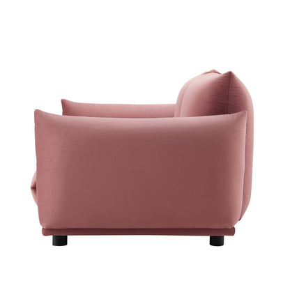 Copious Performance Velvet Loveseat, Velvet, Pink, 21186
