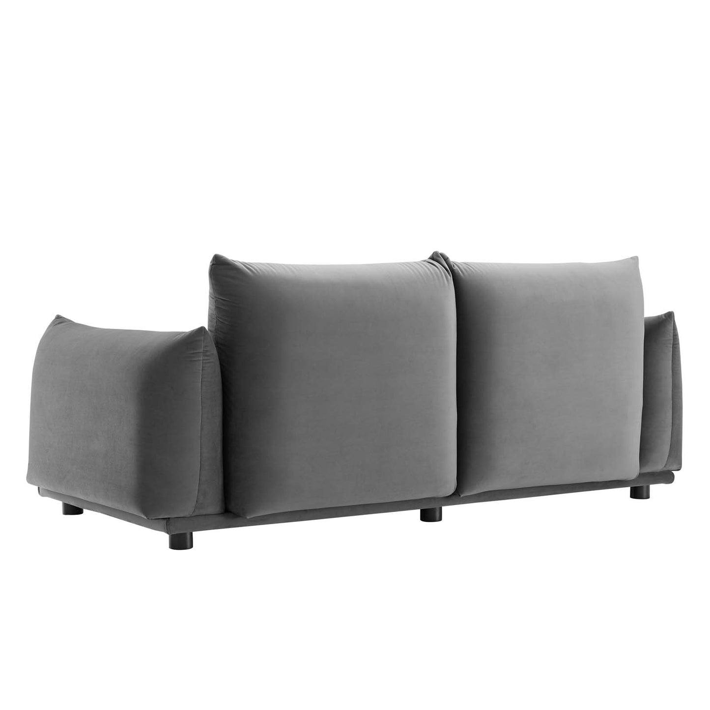 Copious Performance Velvet Loveseat, Velvet, Grey Gray, 21187