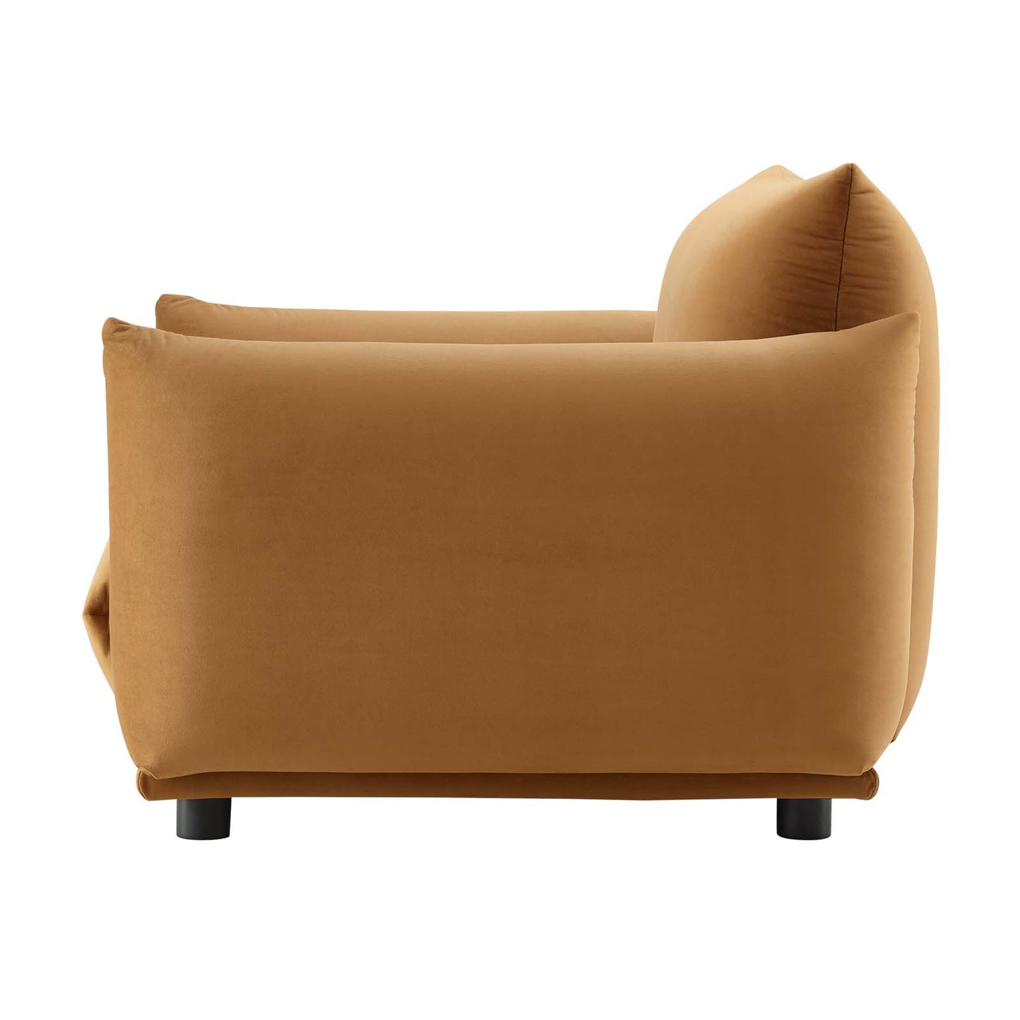 Copious Performance Velvet Armchair, Velvet, Brown, 21189