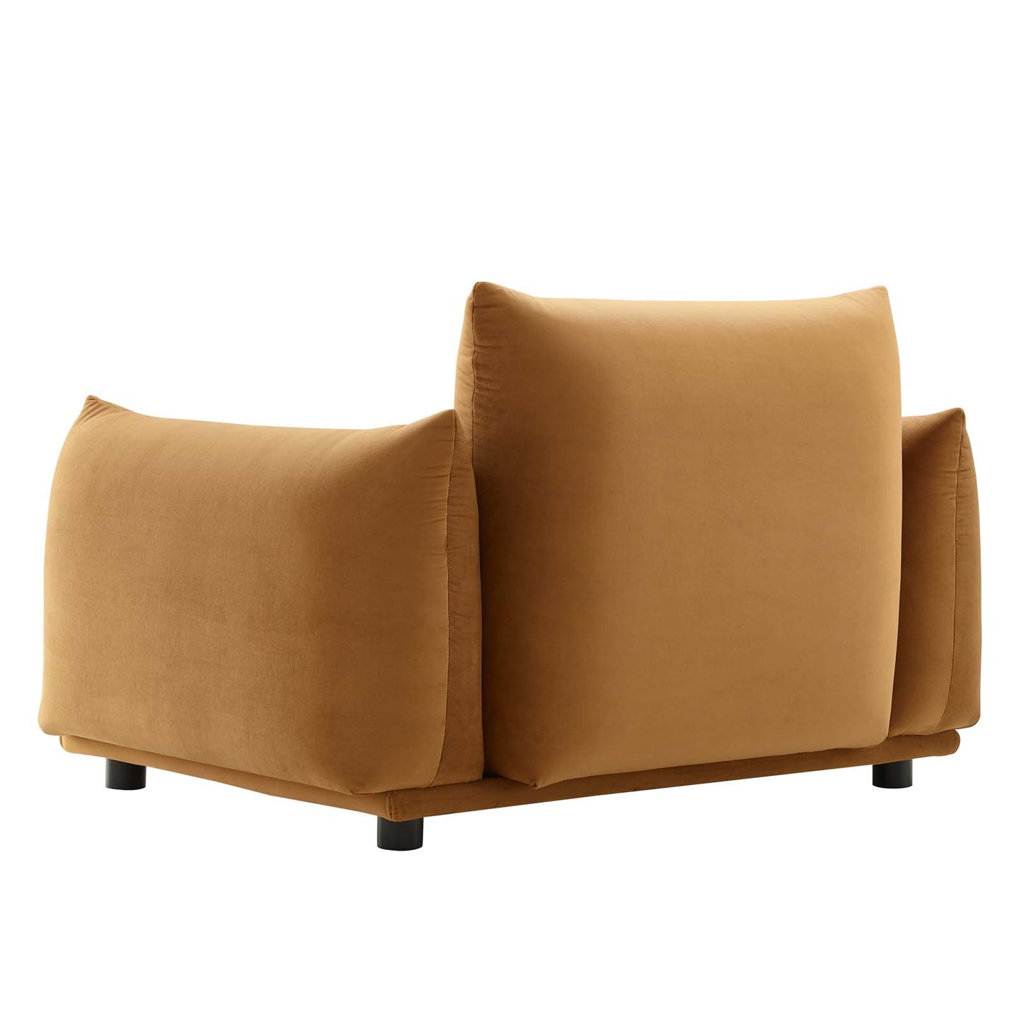 Copious Performance Velvet Armchair, Velvet, Brown, 21189