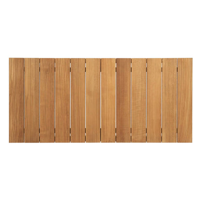 Bayport 6 Piece Outdoor Patio Teak Set, Wood, Brown Natural White, 21197