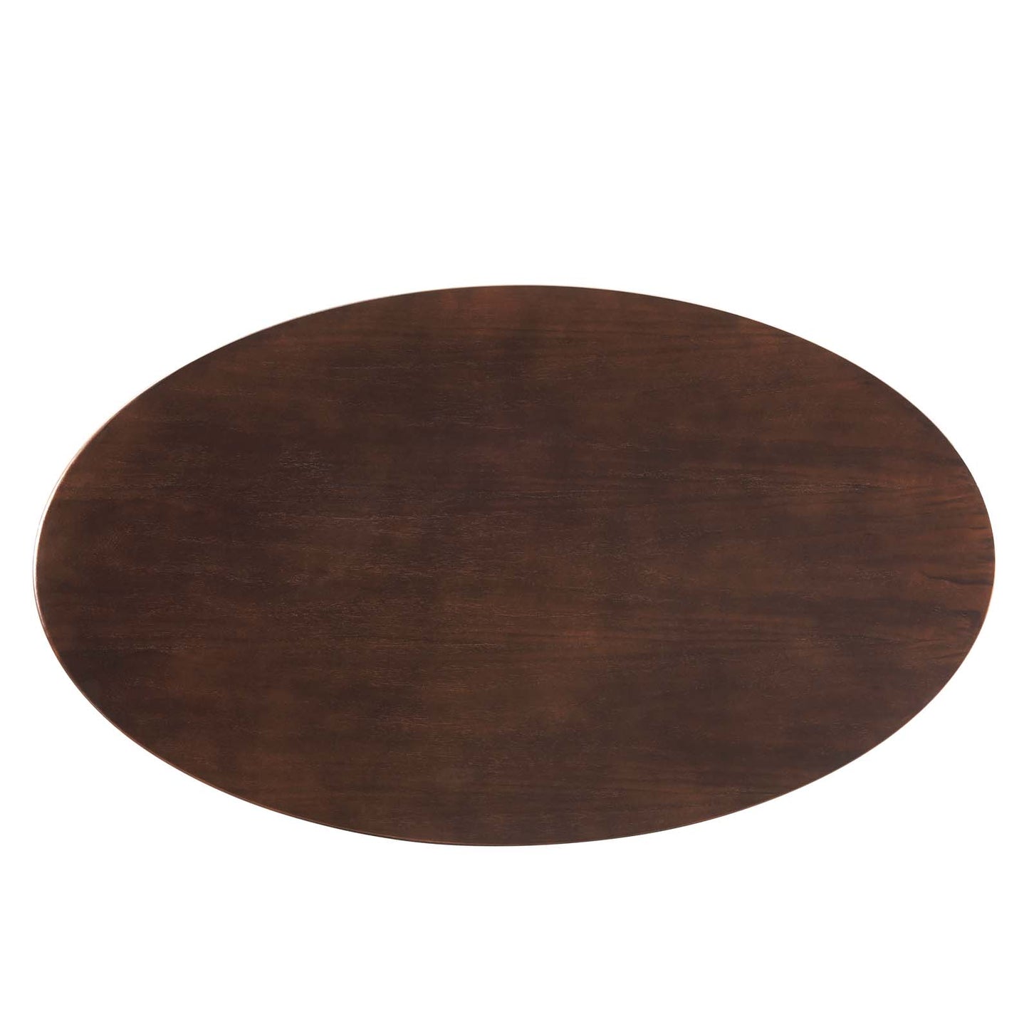 Lippa 48" Oval Wood Coffee Table, Wood, Metal Steel, Gold Dark Brown Brown Walnut, 21200