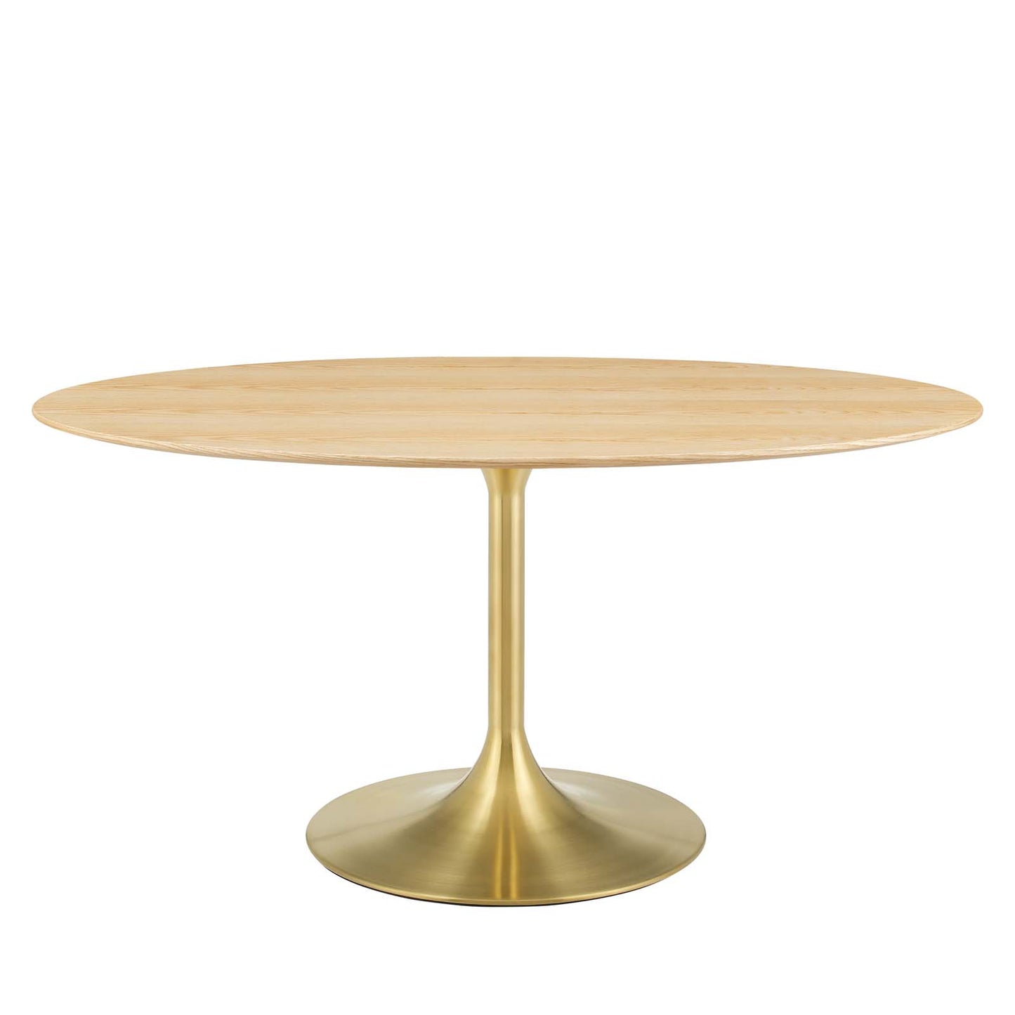 Lippa 60" Oval Wood Dining Table, Wood, Gold Brown Natural, 21206