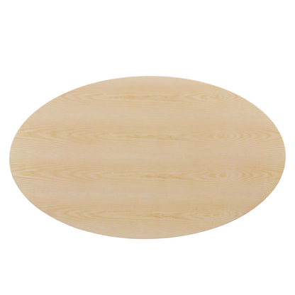 Lippa 60" Oval Wood Dining Table, Wood, Gold Brown Natural, 21206