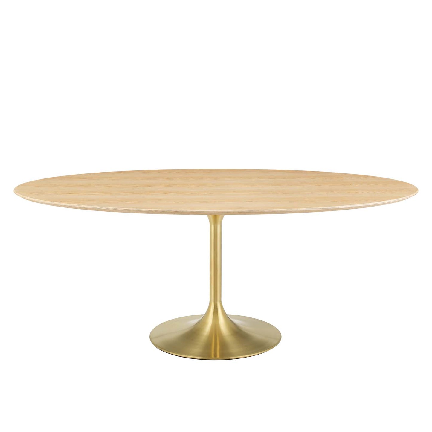 Lippa 78" Oval Wood Dining Table, Wood, Gold Brown Natural, 21208