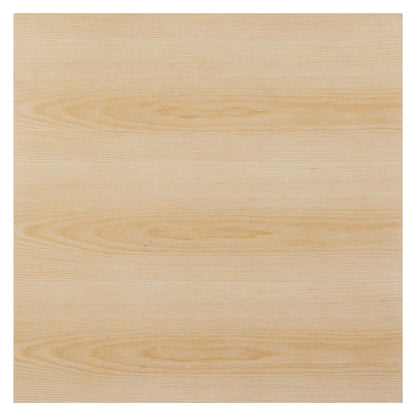 Lippa 28" Square Wood Bar Table, Wood, Metal Steel, Gold Brown Natural, 21213