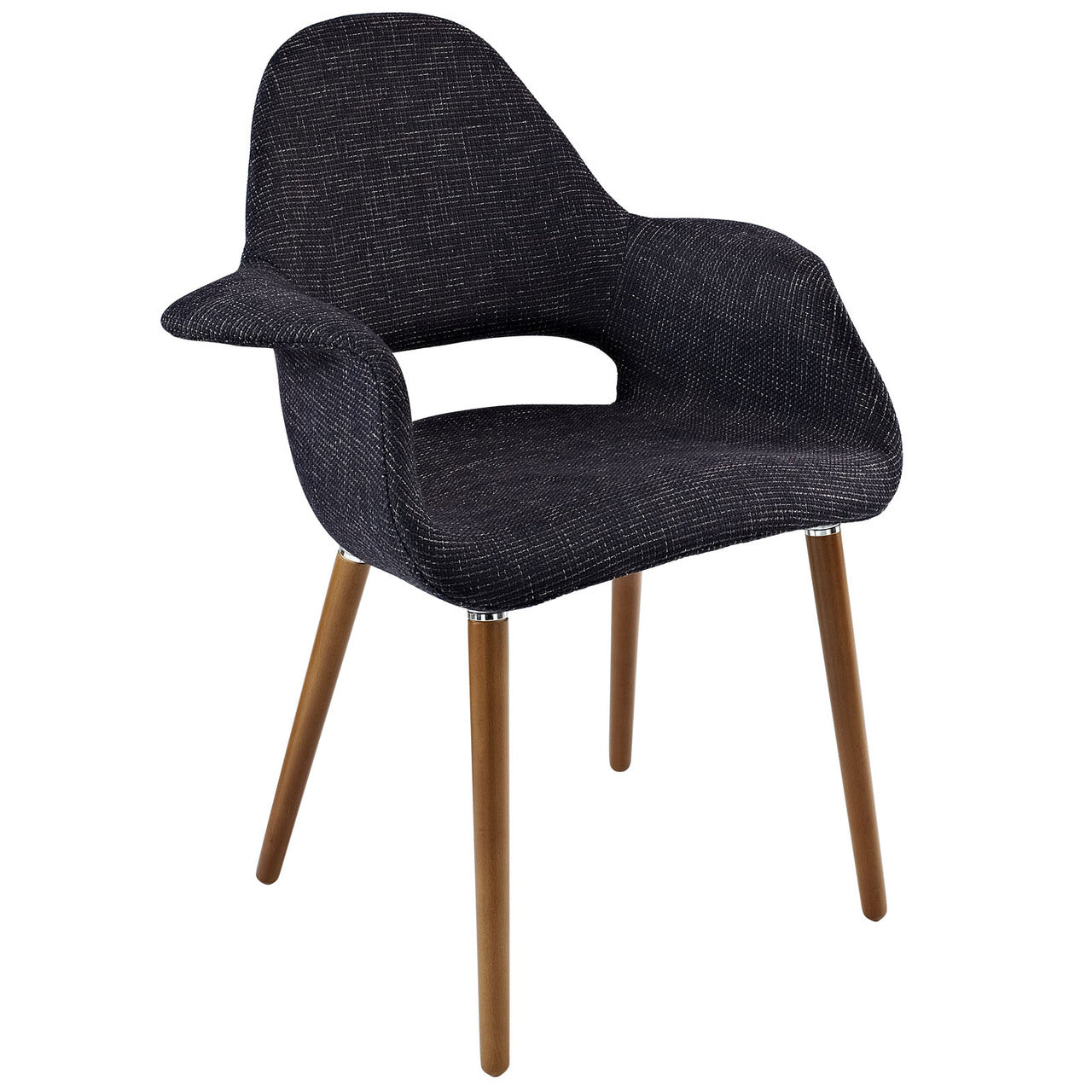 Taupe Dining Armchair in Black