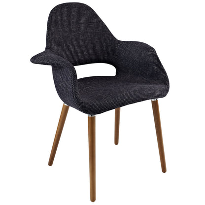 Taupe Dining Armchair in Black