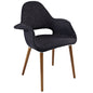 Taupe Dining Armchair in Black