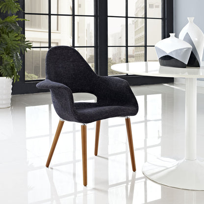Taupe Dining Armchair in Black