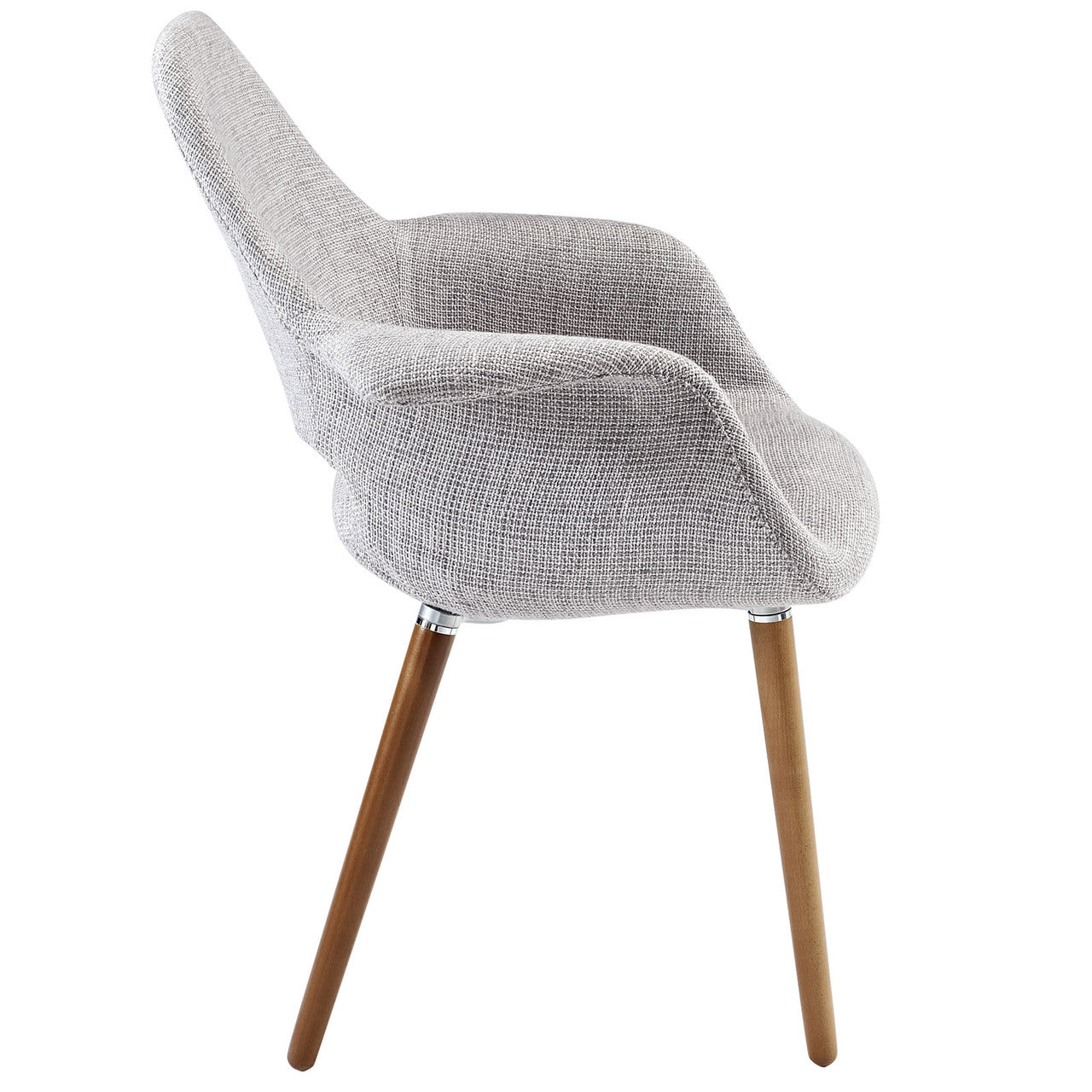 Taupe Dining Armchair in Light Gray