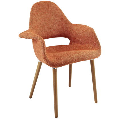Taupe Dining Armchair in Orange
