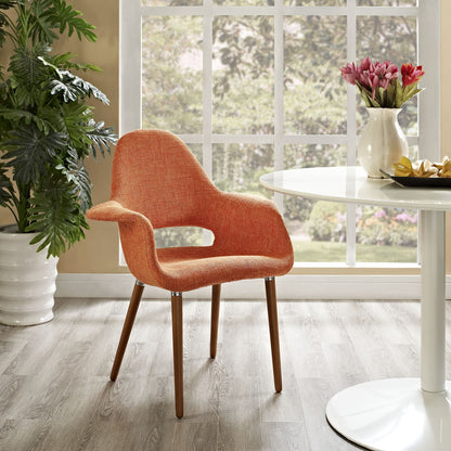 Taupe Dining Armchair in Orange