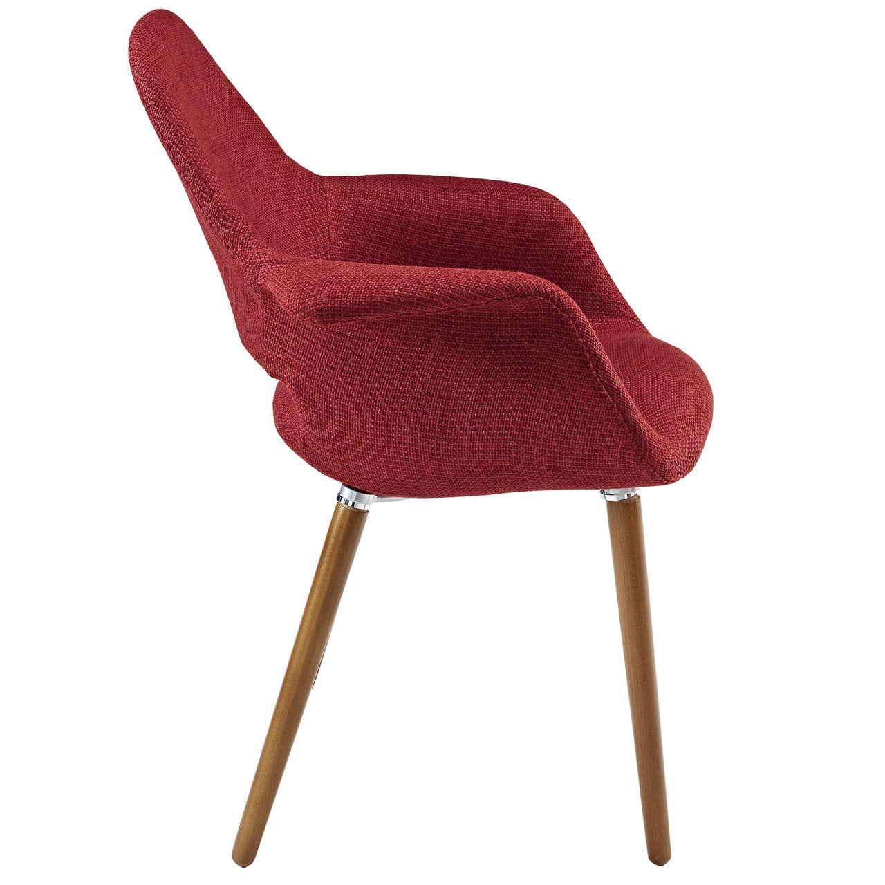 Taupe Dining Armchair in Red