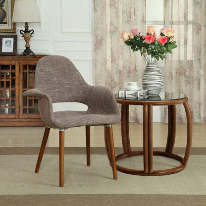 Taupe Dining Armchair in Taupe