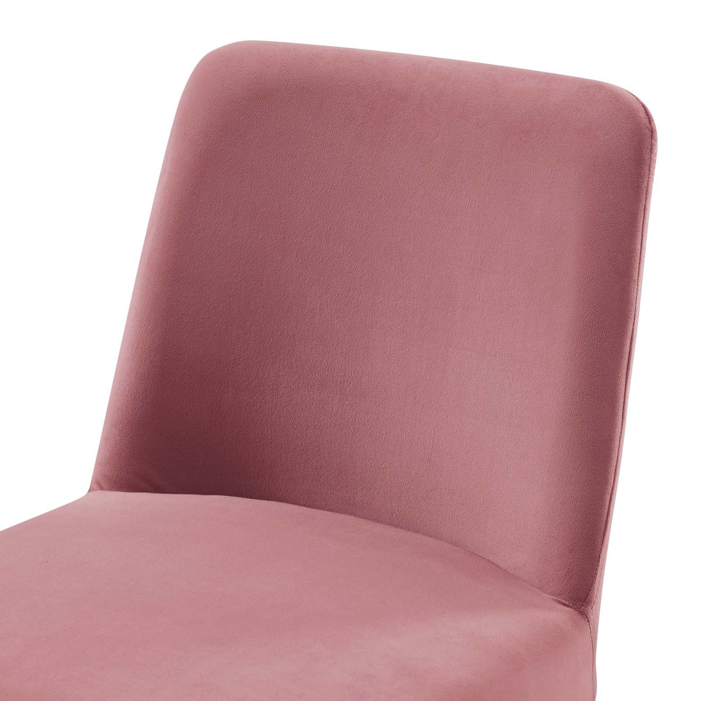 Amplify Sled Base Performance Velvet Dining Chairs - Set of 2, Velvet, Metal Steel, Gold Pink, 21222