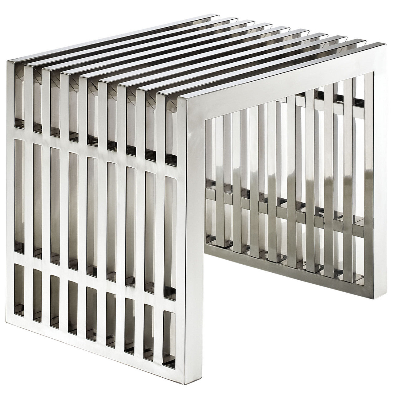 Gridiron Benches Set of 2 in Silver