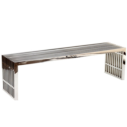 Gridiron Benches Set of 2 in Silver