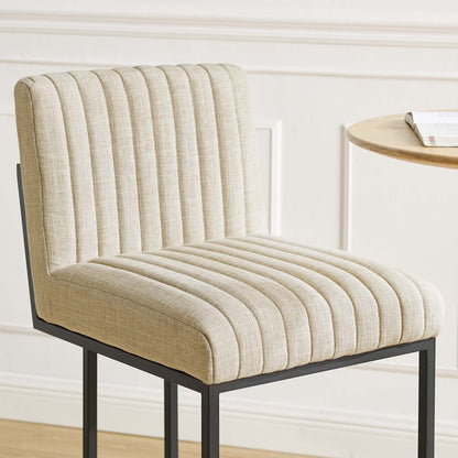 Indulge Channel Tufted Fabric Bar Stools, Fabric, Metal Steel, Beige, 21244