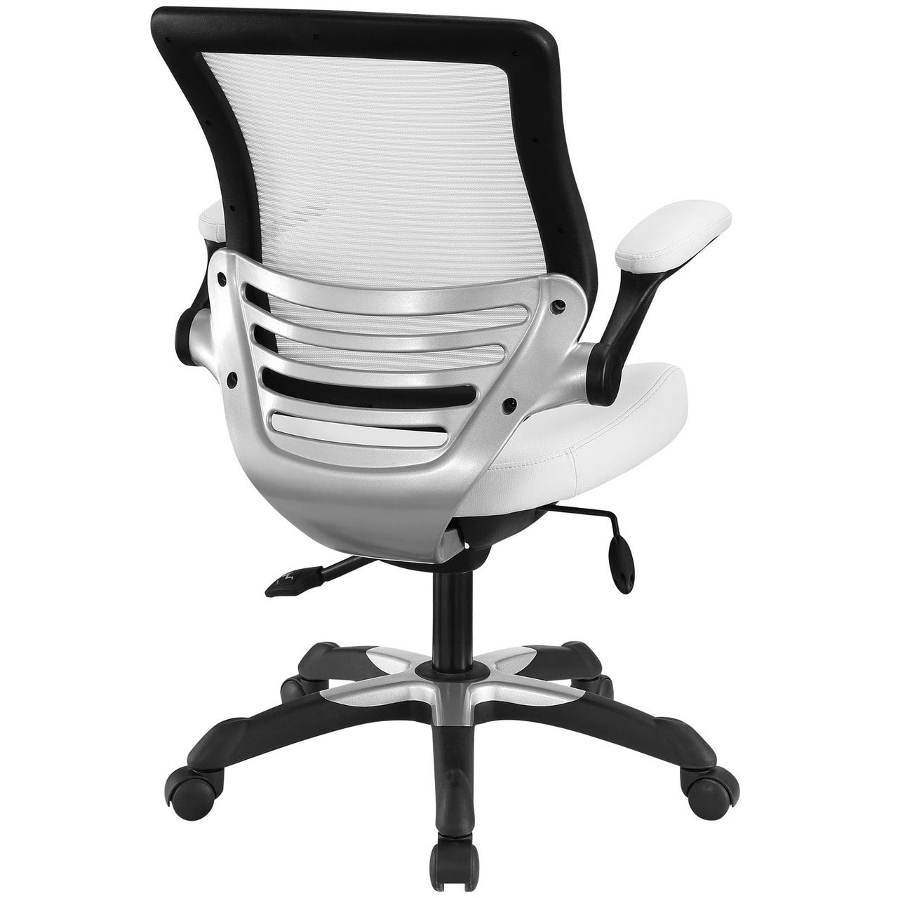 Edge Vinyl Office Chair, White Fabric