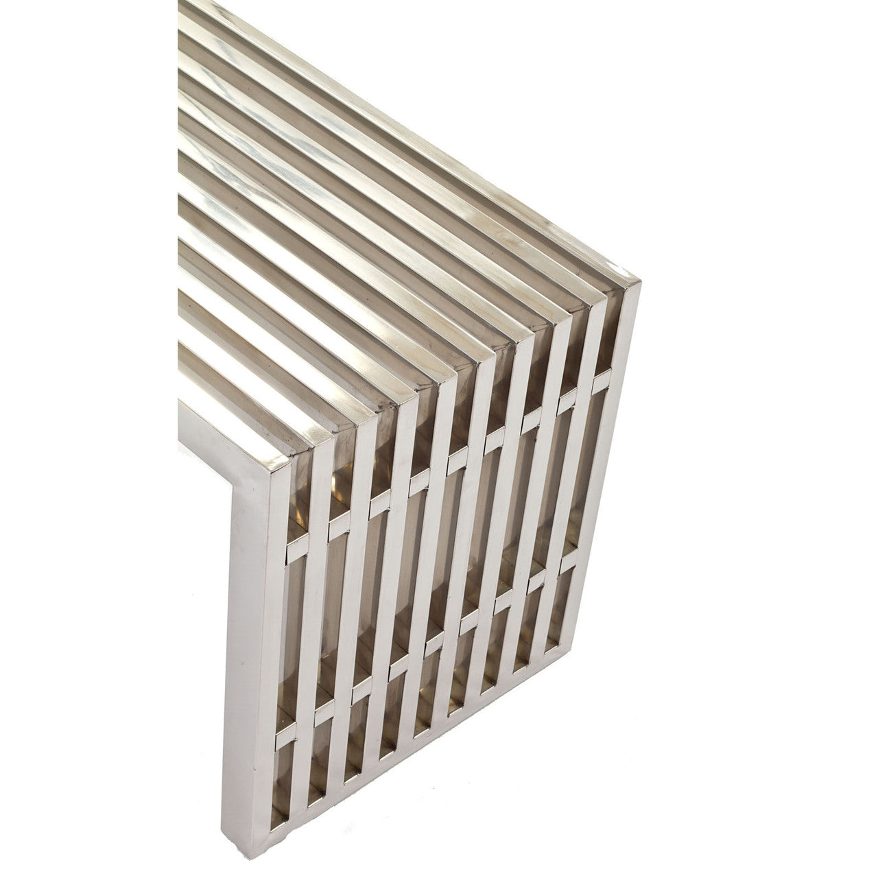 Gridiron Medium Bench in Silver
