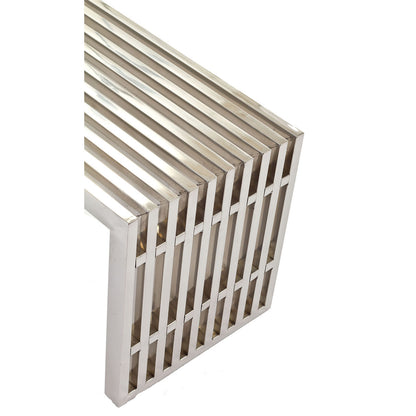 Gridiron Medium Bench in Silver