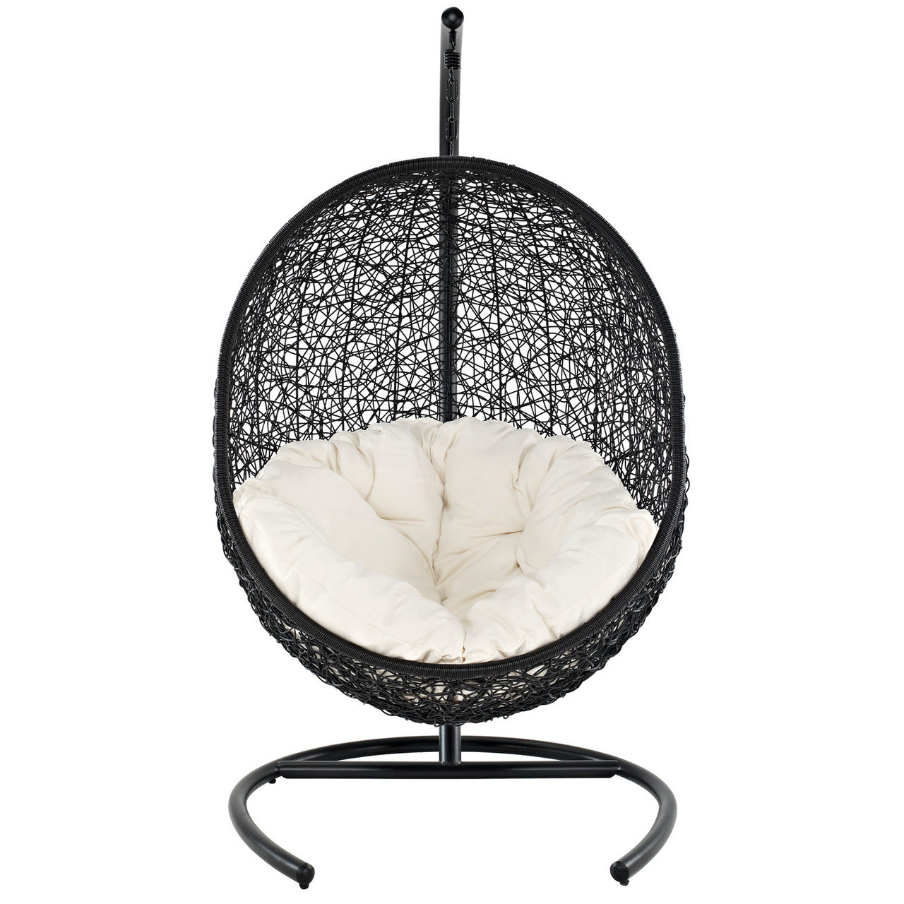 Encase Swing Lounge Chair in Espresso White