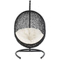 Encase Swing Lounge Chair in Espresso White