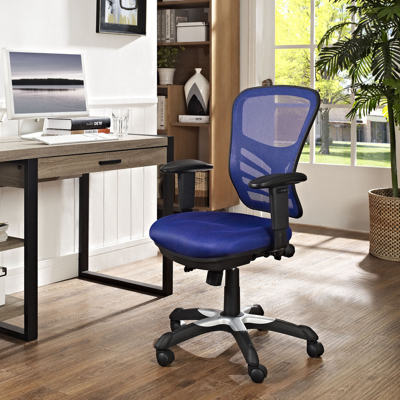 Articulate Office Chair, Blue Fabric