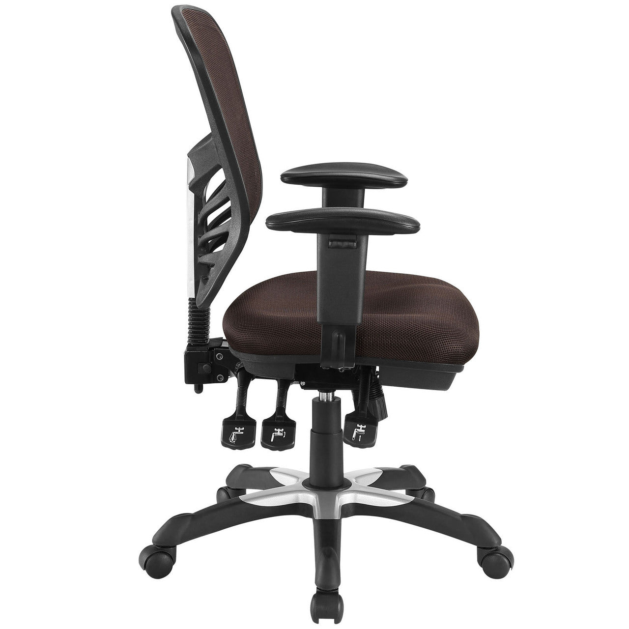 Articulate Office Chair, Brown Fabric