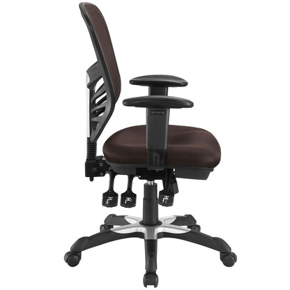 Articulate Office Chair, Brown Fabric