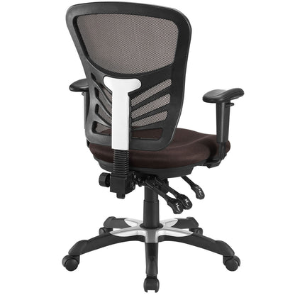 Articulate Office Chair, Brown Fabric