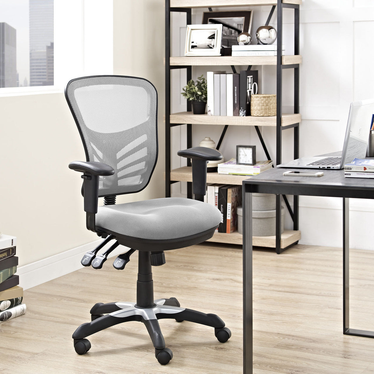 Articulate Office Chair, Grey Fabric