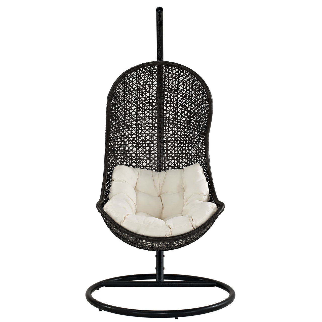 Parlay Swing Lounge Chair in Espresso White