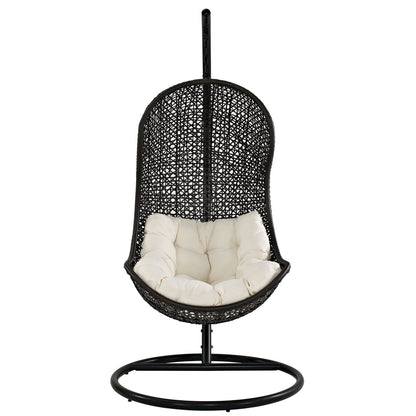 Parlay Swing Lounge Chair in Espresso White