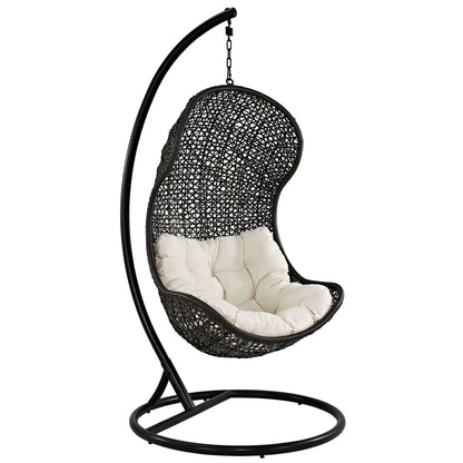 Parlay Swing Lounge Chair in Espresso White