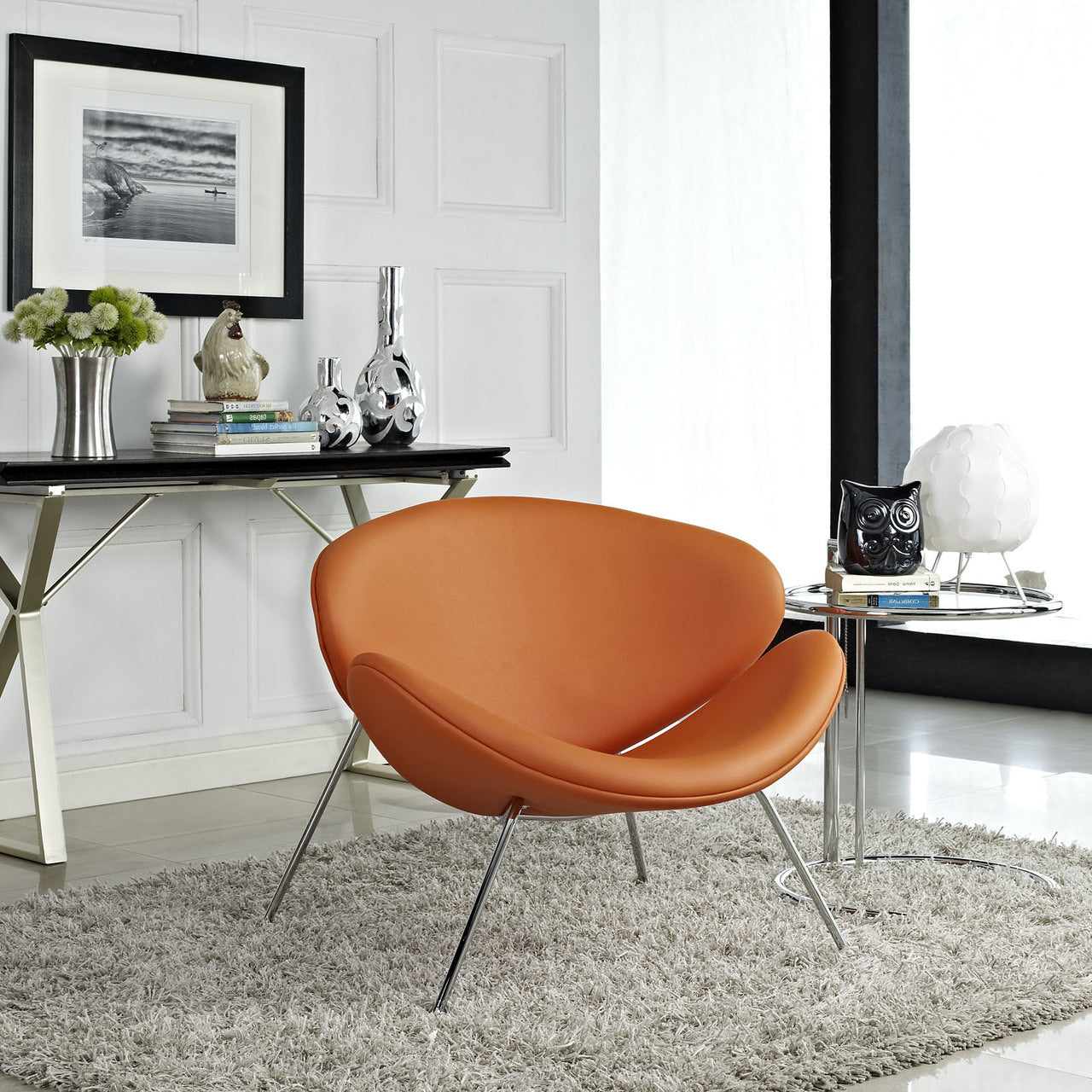 Nutshell Lounge Chair in Orange