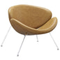 Nutshell Lounge Chair , Vinyl Leather, Brown