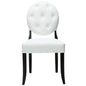 Button Dining Side Chair in White