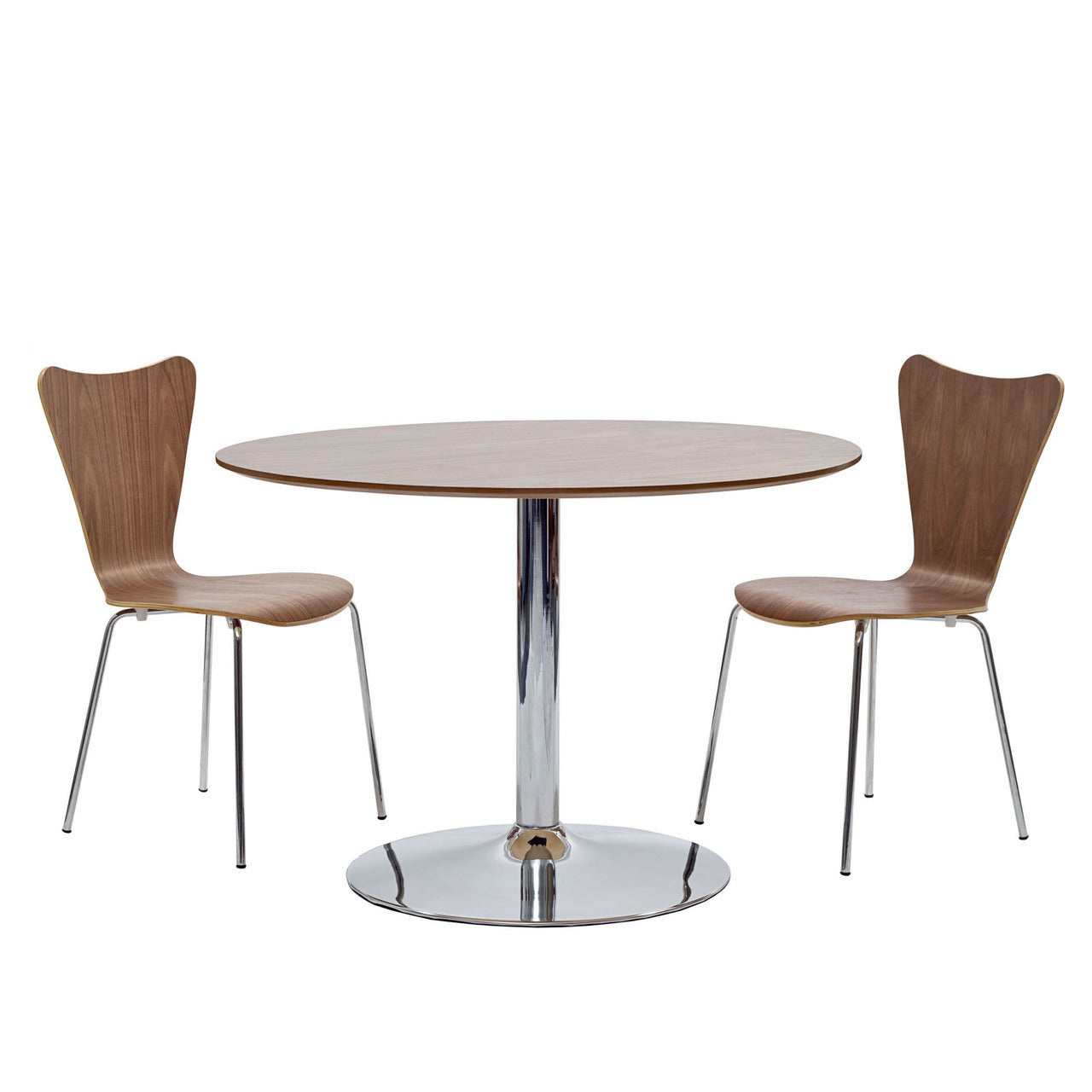Rostrum 3 Piece Dining Set in Walnut