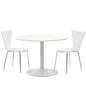 Revolve 3 Piece Dining Set in White