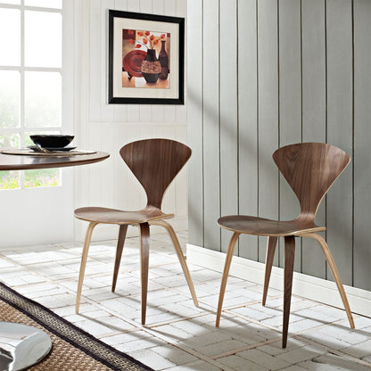 Vortex Dining Chairs Set of 2 in Dark Walnut