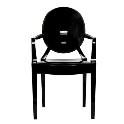 Casper Dining Armchairs Set of 2 in Clear EEI-905-BLK