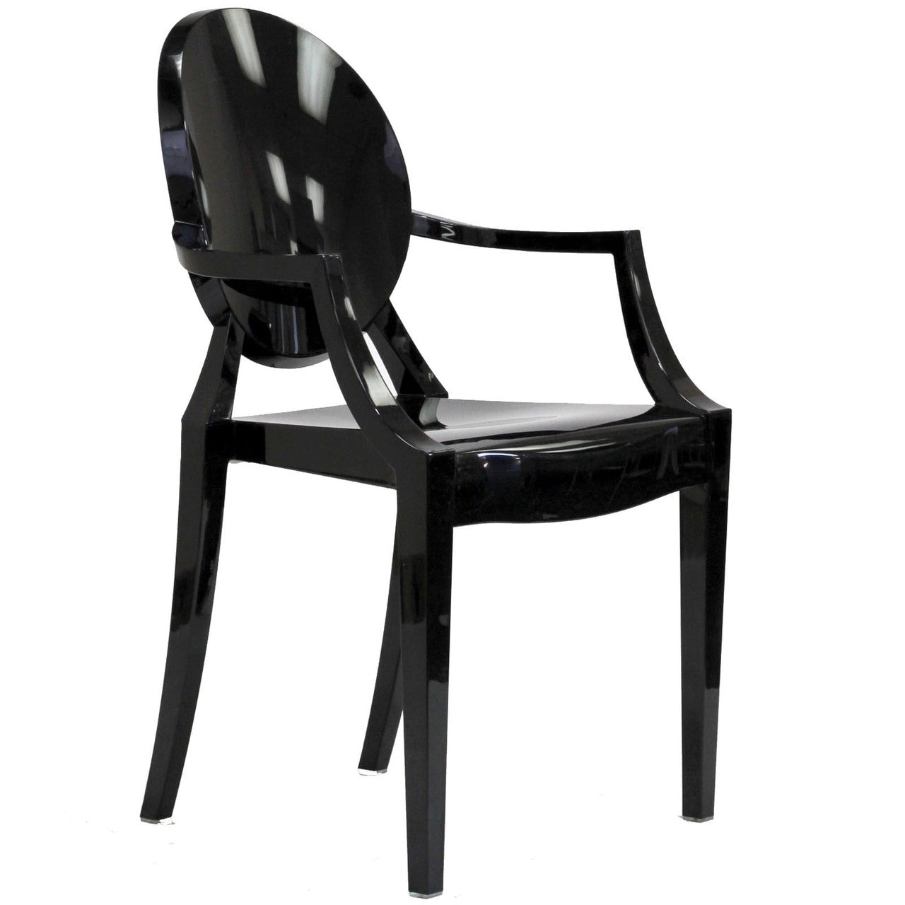 Casper Dining Armchairs Set of 2 in Clear EEI-905-BLK
