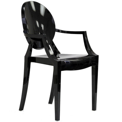 Casper Dining Armchairs Set of 2 in Clear EEI-905-BLK