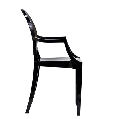 Casper Dining Armchairs Set of 2 in Clear EEI-905-BLK